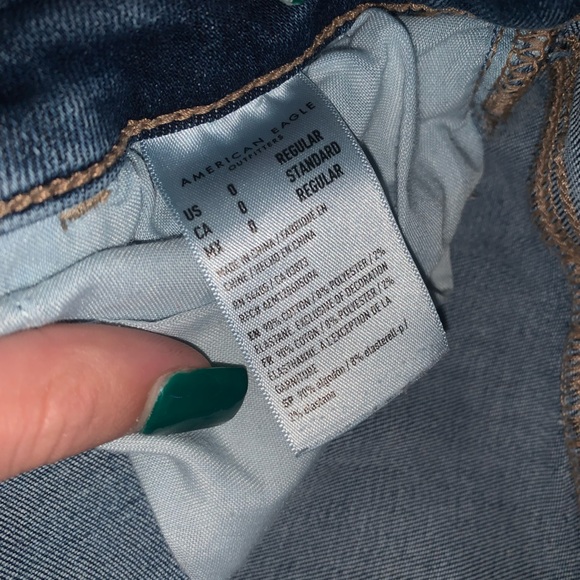 american eagle jeans w/ rips on ankles and thigh area!! - Picture 4 of 5